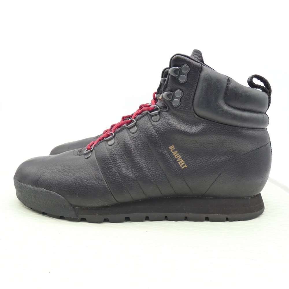 adidas Black Leather Men's Trail Boot with Red Laces